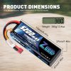 Zeee 11.1V 80C 5200mAh 3S Lipo Battery with Deans Plug Hardcase Battery for RC Car Boat Truck Helicopter Airplane Racing Models FPV Drone Battery - Image 3