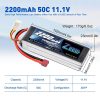 2units Zeee LiPo Battery 11.1V 3S 2200mAh 50C for RC Car with Deans Plug For RC Helicopter Drone Boat Airplane FPV Battery - Image 6