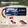 Zeee 11.1V 80C 5200mAh 3S Lipo Battery with Deans Plug Hardcase Battery for RC Car Boat Truck Helicopter Airplane Racing Models FPV Drone Battery - Image 7