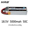 HRB 5S 18.5V Lipo Battery 5000mah - 50C XT90 EC5 XT60 T Deans XT90-S Female For FPV RC Quadcopter Racing Airplanes Car Truck 500 Parts - Image 2