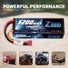 Zeee 11.1V 80C 5200mAh 3S Lipo Battery with Deans Plug Hardcase Battery for RC Car Boat Truck Helicopter Airplane Racing Models FPV Drone Battery - Image 4