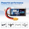 2units Zeee Lipo Battery 11.1V 1500mAh 3S 120C Softcase Graphene RC Lipo Battery with XT60 Plug for FPV Racing Drone Helicopter — изображение 5