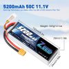 Zeee 3S Lipo Battery - 11.1V 50C 5200mAh XT60 Plug for RC Car Helicopter Quadcopter Boat RC Airplane FPV Drone Battery - Image 4