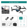 LS S8S Drone - 2.4G optical flow three-camera brushless drone with dual lens WIFI professional aerial photography drone — изображение 17