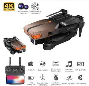 ARGIN V3 Pro Drone - with 4K Dual HD Camera for Kids Adults, RC Quadcopter WiFi FPV RC Drone with Infrared Obstacle Avoidance for Beginners Live Video RC Aircraft Christmas Party Plane - Image 3