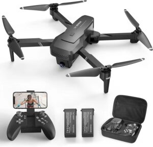 NEHEME NH760 Drones - with Camera for Adults, NH760 1080P FPV Drone for Kids Beginners, Foldable WIFI RC Quadcopter with 2 Batteries for 32 Min Flight, Carrying Case, Altitude Hold, Toys Gifts for Boys Girls