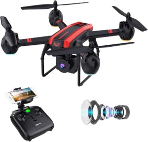 SANROCK X105W Drone - for Adults And Kids, 1080P HD Camera RC Quadcopter for Beginners, Wifi Live Video Cam, App Control, Altitude Hold, Headless Mode, Trajectory Flight, Gravity Sensor, 3D Flip — изображение 2