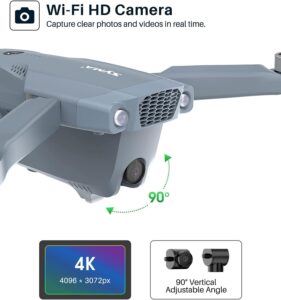 SYMA X500 4K HD Drone - with UHD Camera for Adults, Easy GPS Quadcopter for Beginner with 56mins Flight Time, Brush Motor, 5GHz FPV Transmission, Auto Return Home, Follow Me, Light Positioning, 2 Batteries Professional Camera Drone - Image 3