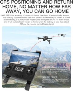 Drone X Pro LIMITLESS 4 - GPS 4K HD UHD Camera Drone for Adults with EVO Obstacle Avoidance, 3-Axis Gimbal, Auto Return Home, Follow Me, Long Flight Time, Long Control Range, 5G WiFi FPV Live Video, EIS, Superior Stabilization Professional Camera Drone - Image 9