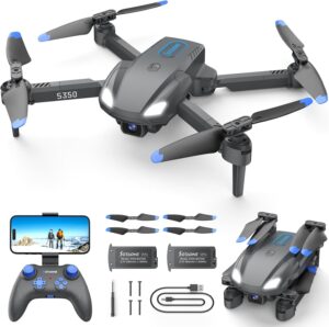 SOTAONE S350 Drone -  1080P HD FPV Live Video, Remote Control Helicopter Toys Gifts for Boys Girls, Altitude Hold, One Key Start, 3D Flips, 2 Batteries