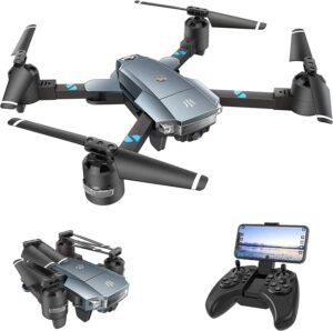 UranHub UF500 Drone - Camera for Adults 1080P HD Camera FPV WiFi RC Foldable Quadcopter for Beginners w/Optical Flow Positioning, Voice Control, Gesture Control, Circle Fly, Trajectory Flight