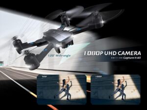 UranHub UF500 Drone - Camera for Adults 1080P HD Camera FPV WiFi RC Foldable Quadcopter for Beginners w/Optical Flow Positioning, Voice Control, Gesture Control, Circle Fly, Trajectory Flight — изображение 3