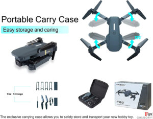 CHUBORY F89 Drone - Super Endurance Foldable Quadcopter Drone for Beginners – 40+ mins Flight Time,Wi-Fi FPV Drone with 120°Wide-Angle 1080P HD Camera,Optical Flow Positioning,Follow me,Dual Cameras Switch - Bild 3