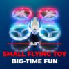 Force1 UFO 4000 Mini Drone for Kids - LED Remote Control Drone, Small RC Quadcopter for Beginners with LEDs, 4-Channel Remote Control, 2 Speeds, and 2 Drone Batteries - Image 2