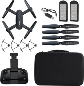 Zuhafa T4 Drone - with 1080P HD Camera for Adults and Kids,30-min Flight Time ,Gesture Control, Altitude Hold, Headless Mode, 3D Flips,RC Quadcopter with App FPV Video,2 Batteries,Carrying Case — изображение 3