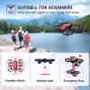 SANROCK U61W Drone - with Camera for Kids Adult Beginner 720P HD & 2 Batteries, Mini Drone Toy Gift for Boy Girl WiFi FPV RC Quadcopter, Waypoints Fly, Headless Mode, Altitude Hold, Emergency Stop - Bild 9