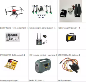 EFT E416P 16L Agriculture Drone - 4 Axis Drone Frame 16L Water Tank 16kg Agriculture Sprayer Spreader Drone With Hobbywing X9 Motor, JIYI K3A PRO — изображение 9