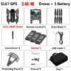 S167 Drone -  GPS 5G RC Quadcopter With 4K Camera WIFI FPV Foldable Off-Point Flying Gesture Photos Video Helicopter Toy — изображение 9