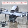 2 IN 1 Battery Protector Cover for DJI FPV Drone - Soft Glue Shell Landing Gear for DJI FPV Combo 10mm Height Extended Tripod - Image 2