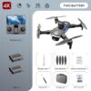 KBDFA LS58 Drone - With  GPS 4K HD Dual Camera Professional Drones Foldable RC Helicopter WIFI FPV Height Hold Gift Toy Drone - Bild 2