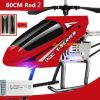 80CM RC Helicopter - Large Model 3.5CH Alloy Frame Anti-Fall All Body LED Lights 150 Meters Electric Remote Control Helicopter Toy - Image 25