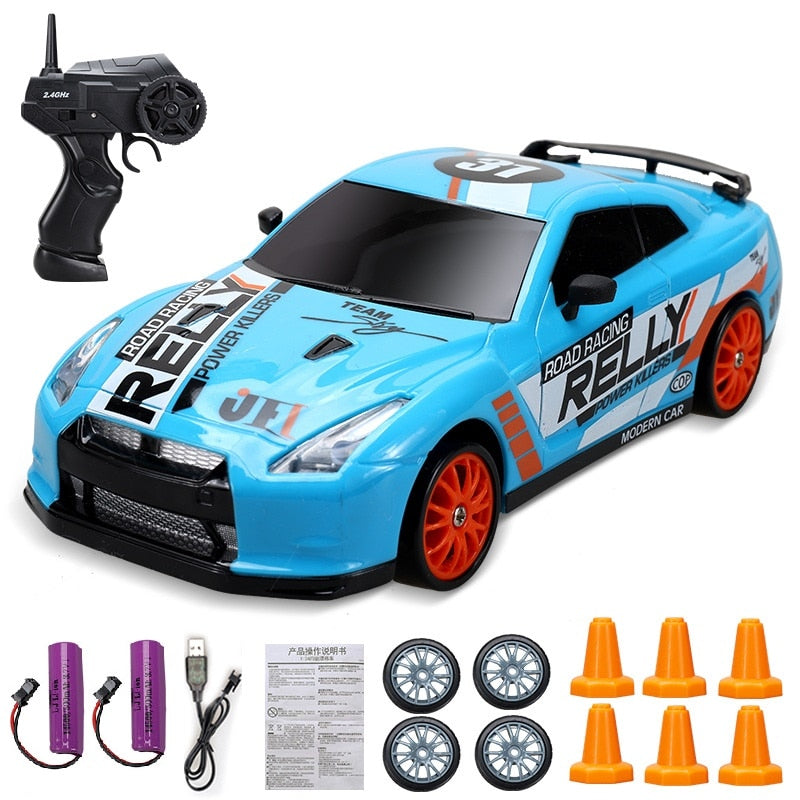 20Km/h RC Car Toys - 1/24 2.4G High Speed Remote Control Mini Scale Model Vehicle Electric AE86 Drift Racing Car Gift for Kids