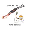Brushless Motor A2212 2212 1000KV/1400KV/2200KV 40A ESC 6035/8060/1060 Propeller SG90 9G Servo for RC Fixed Wing  aircraft — изображение 11