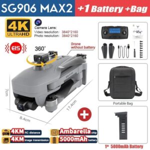 BEAST 3E SG906 MAX2 Drone - Professional FPV 4K HD Camera with 3-Axis Gimbal 5G WiFi Brushless GPS Quadcopter Obstacle Avoidance Professional Camera Drone