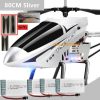 80CM RC Helicopter - Large Model 3.5CH Alloy Frame Anti-Fall All Body LED Lights 150 Meters Electric Remote Control Helicopter Toy - Image 4