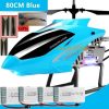 80CM RC Helicopter - Large Model 3.5CH Alloy Frame Anti-Fall All Body LED Lights 150 Meters Electric Remote Control Helicopter Toy - Image 15