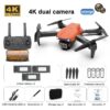 E99 Pro Drone With HD Camera -  4K Dual Camera 25 Minutes 200M Distance Headless Model Night Flying WIFI Foldable Drone - Bild 21