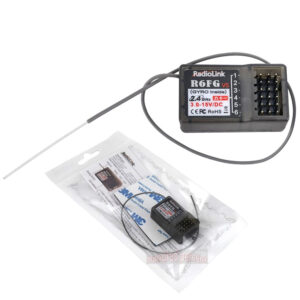 Radiolink RC Receiver R6FG - 6 Channel 2.4G HV Servo RX with Gyro Long Range Control for RC Car Boat Transmitter RC4GS V2/RC6GS V3