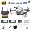 E99 Pro Drone With HD Camera -  4K Dual Camera 25 Minutes 200M Distance Headless Model Night Flying WIFI Foldable Drone - Bild 27