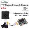 Hawkeye Firefly Nakedcam/Splite FPV Camera Drone - 4k Camera V4.0 3D Gyroflow FOV 170 DVR Micro Camera for DIY Drone RC Car Parts — изображение 3